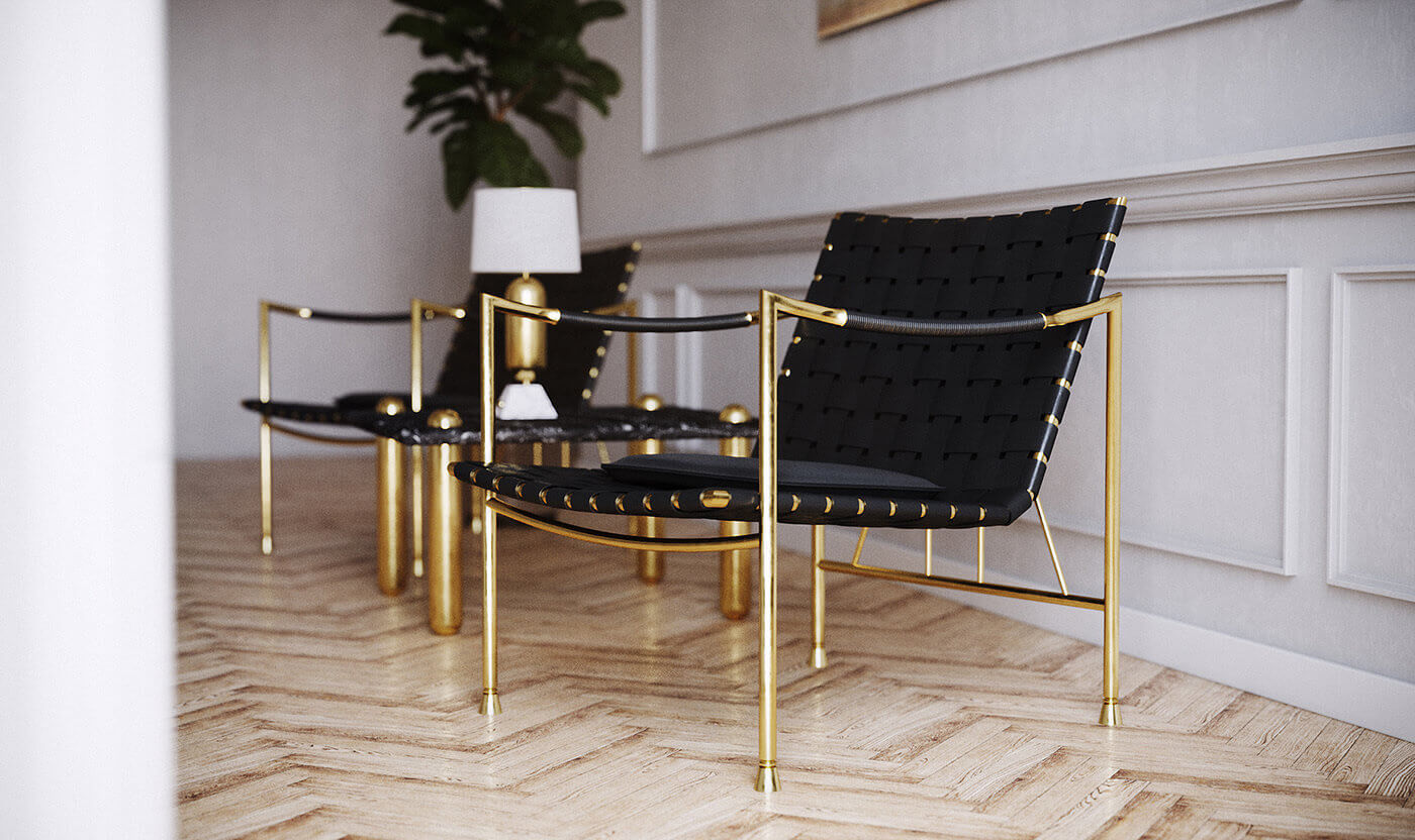 Thebes Lounge Chair. Free 3d model of Armchair